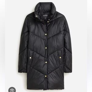 J.Crew Tall Villa Puffer Coat Jacket with PrimaLoft® Sz S BV700